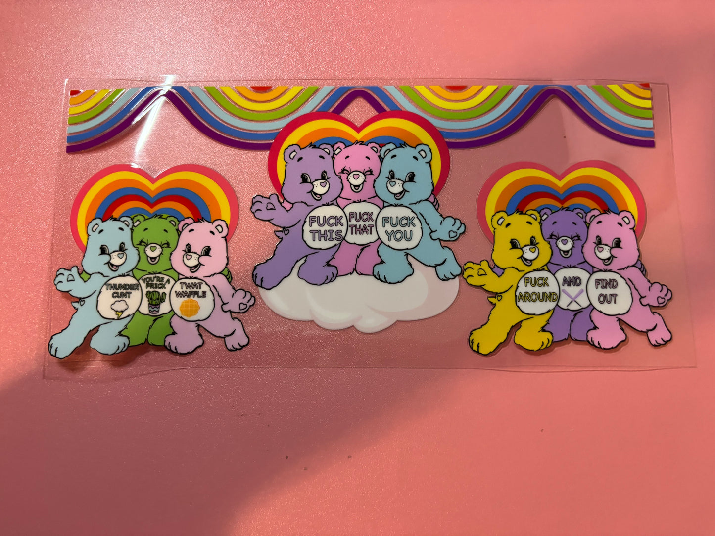 Care bear cup wrap