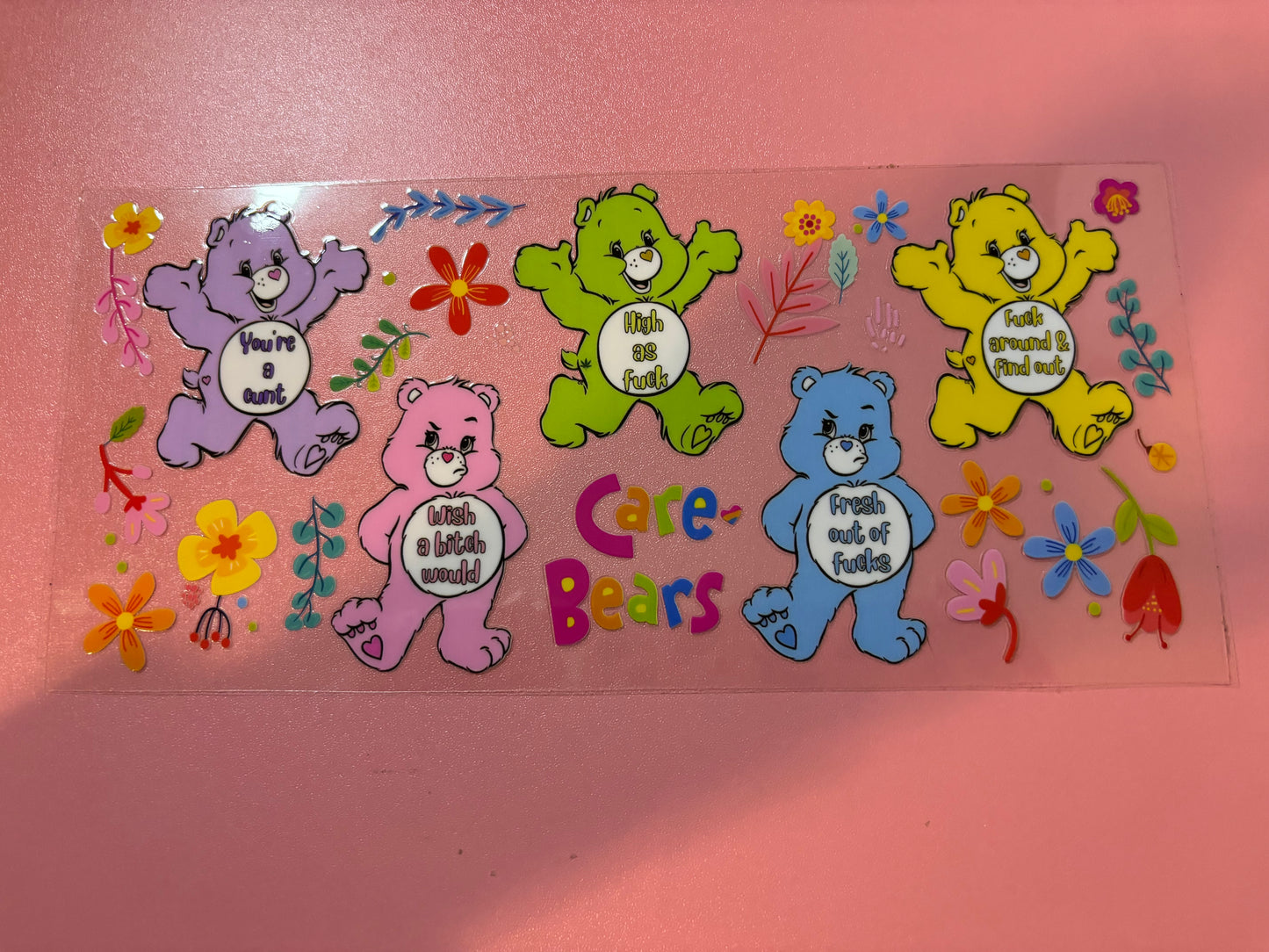 Care bear cup wrap