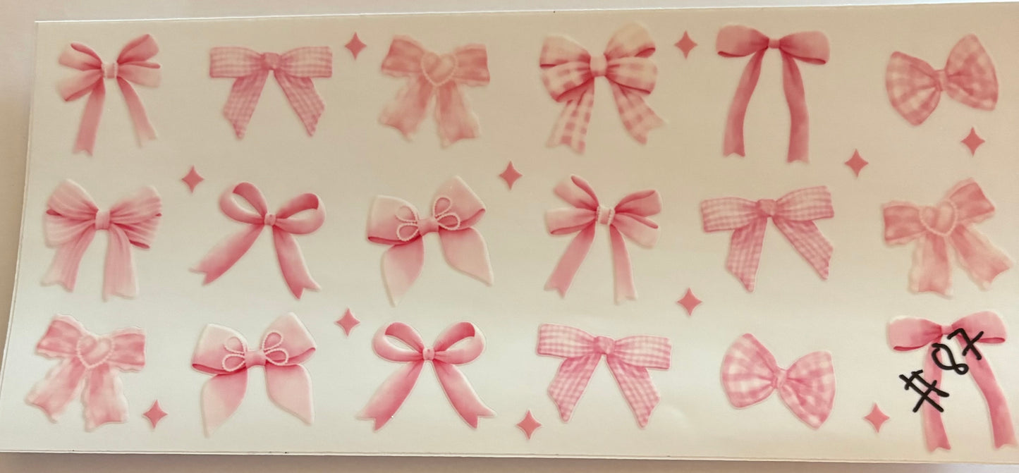 Pink bows Cup wrap