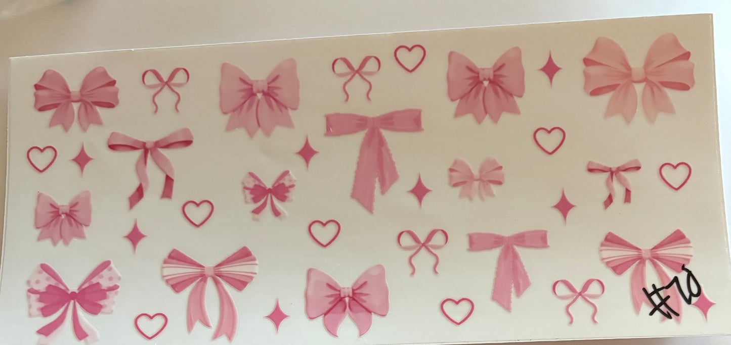 Pink bows Cup wrap
