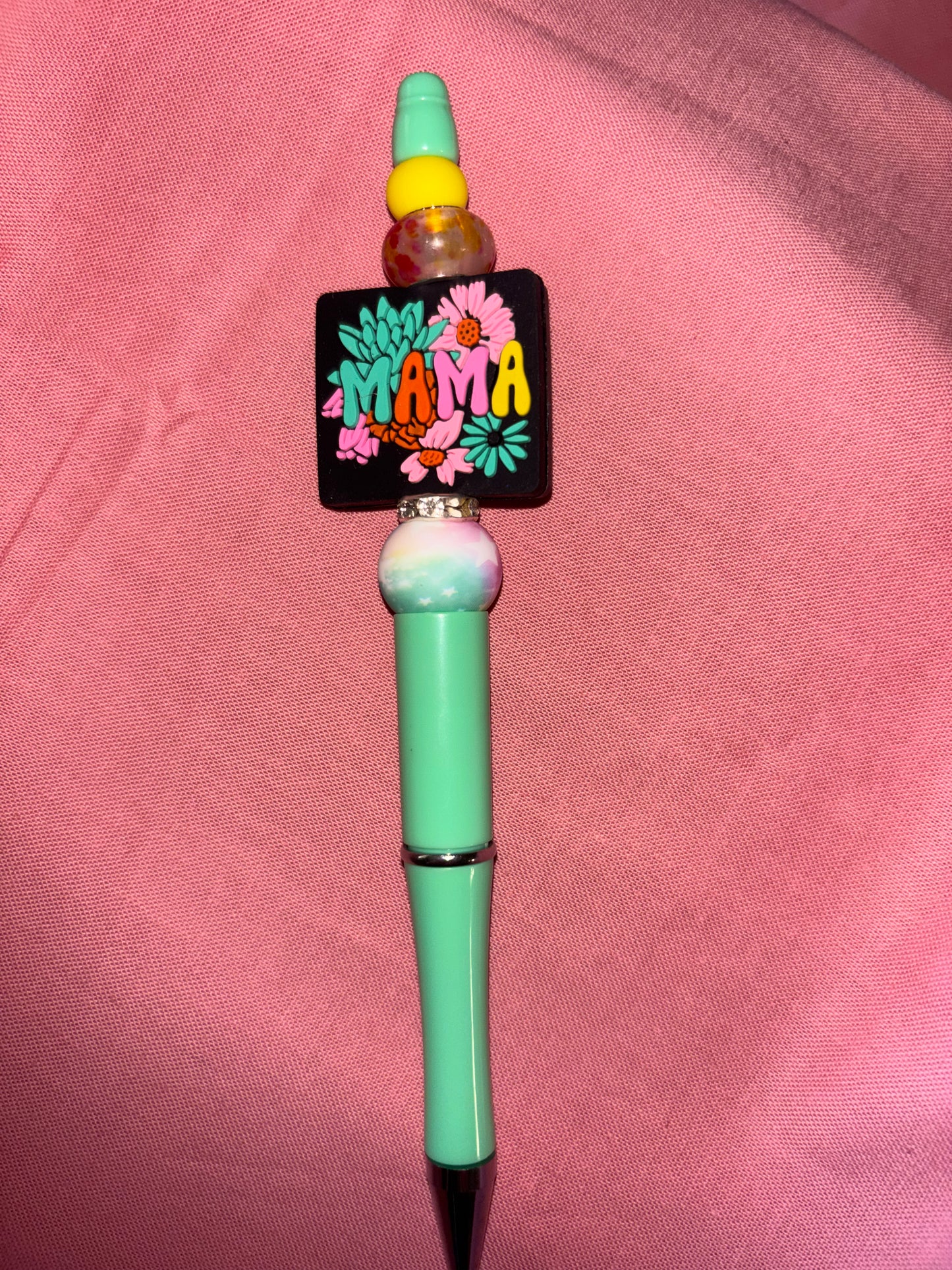 Ready to ship pen-mamma flowers/mint green