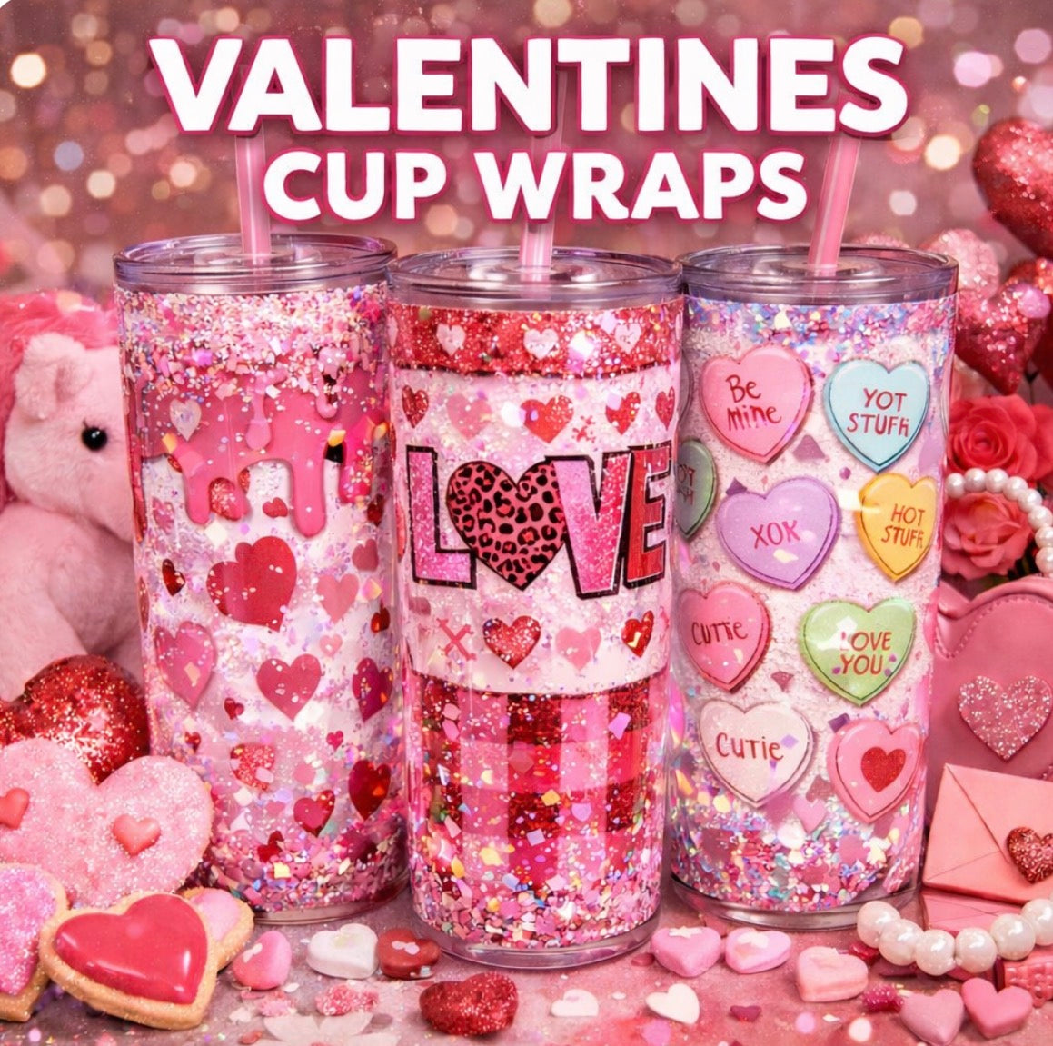 Valentines cup wraps