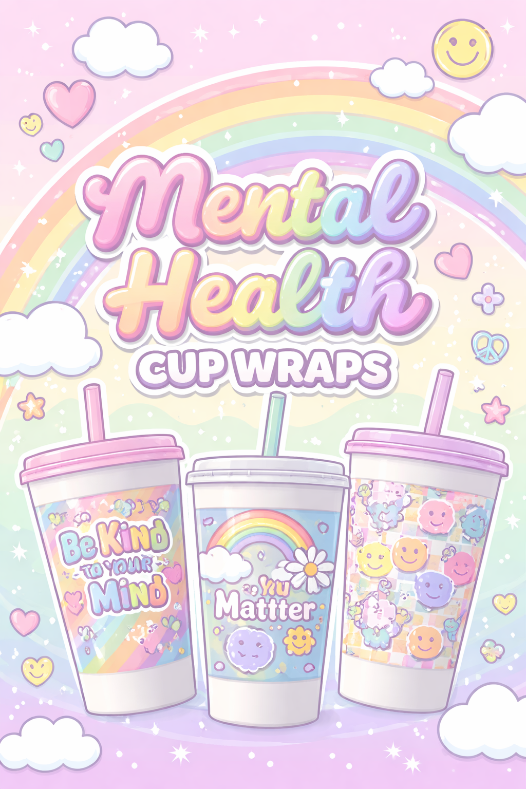 Mental heath cup wraps
