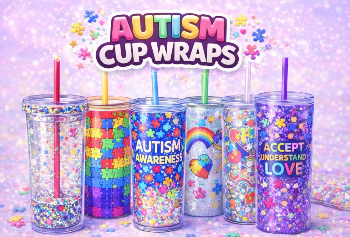 Autism cup wraps