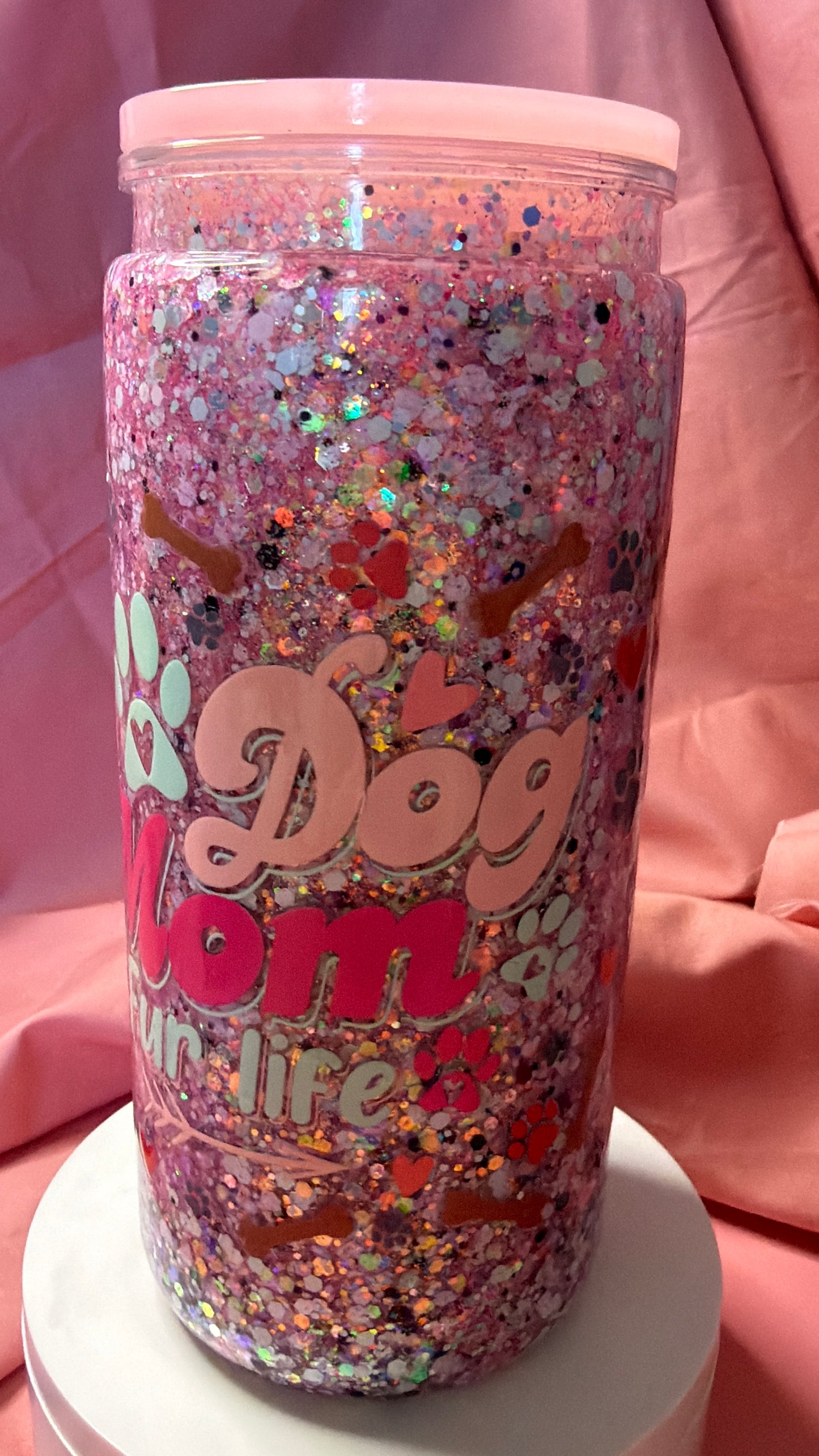 Ready to ship cup-Dog Mom-pink