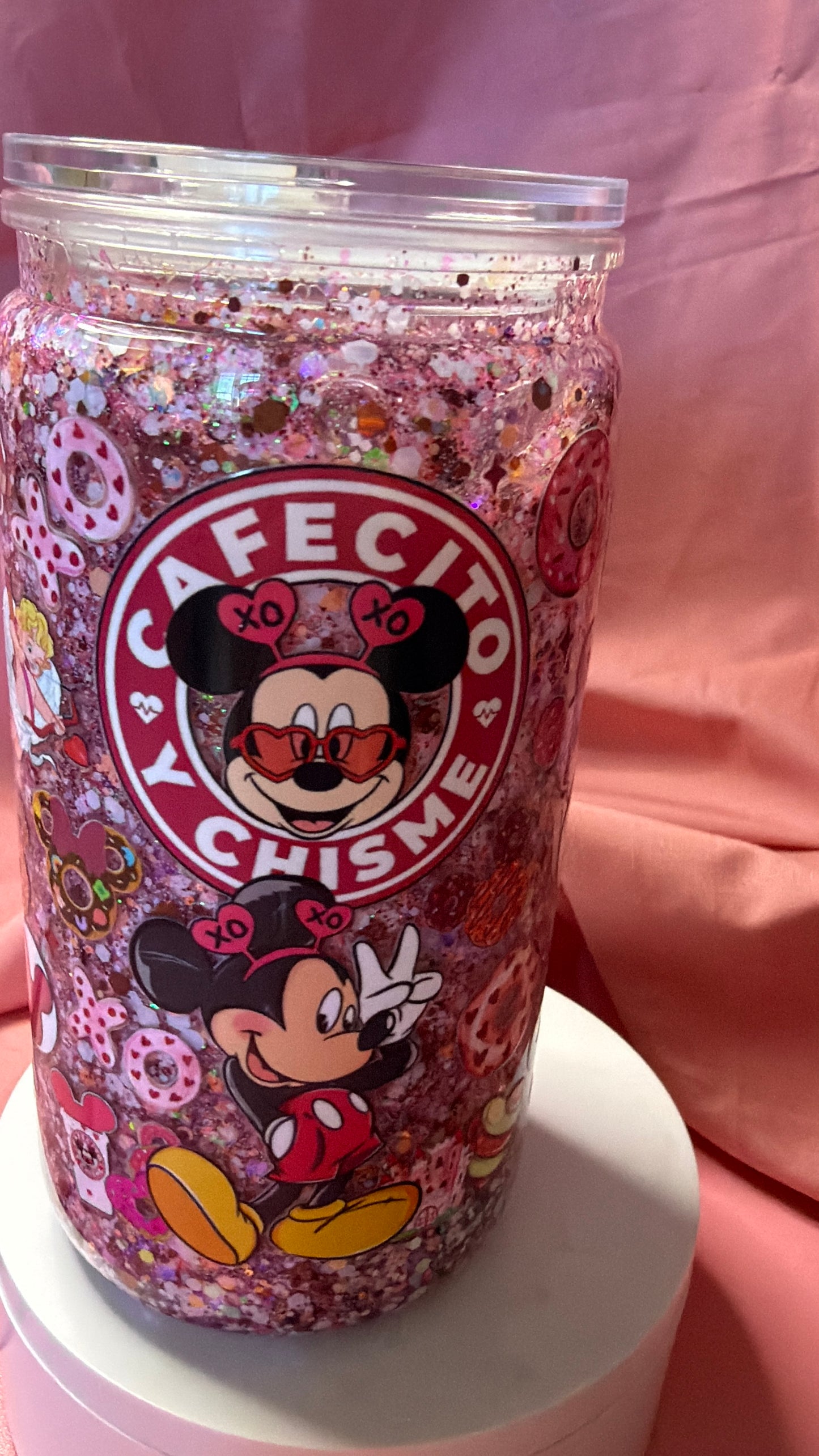 Ready to ship-mickie and Minnie -pink and white