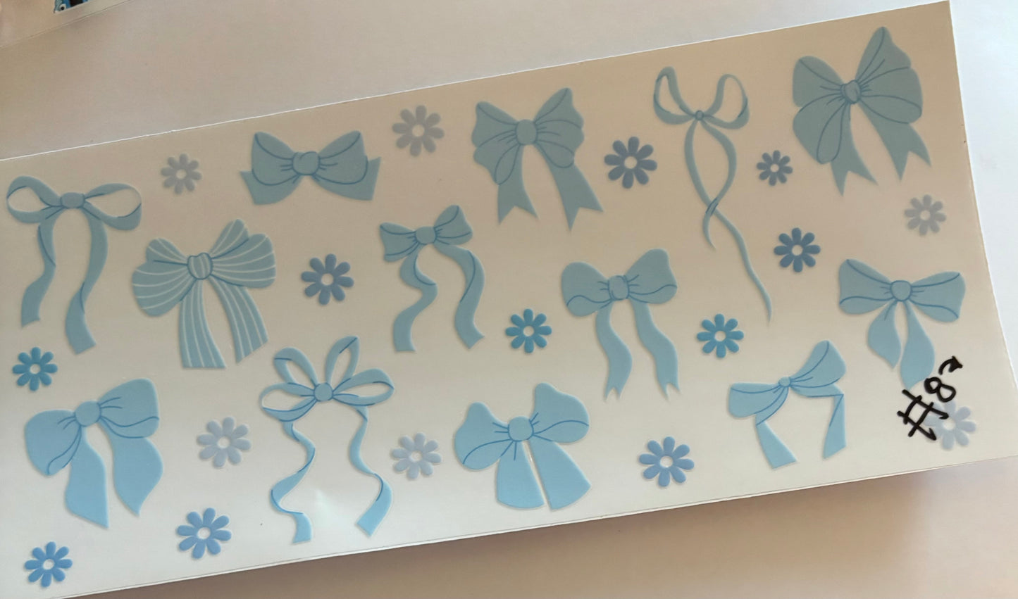 Blue bows Cup wrap