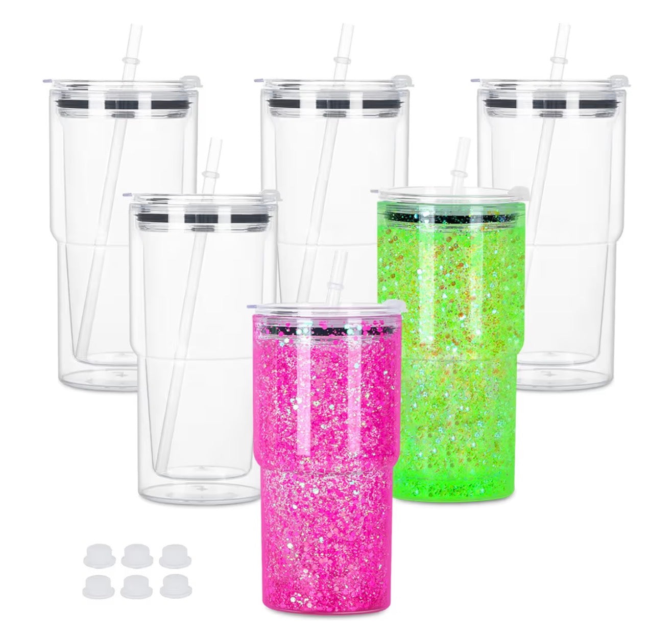 18 Oz Acrylic Snowglobe Tumbler