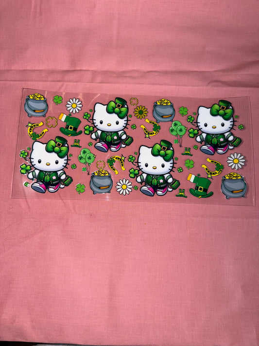 Hello kitty st patty’s day Cup wrap