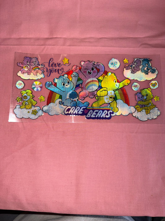 Holographic care bear cup wrap