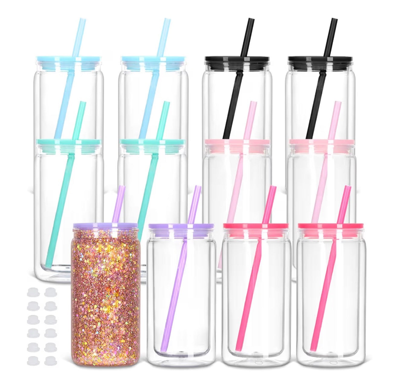 W/ Colored lid 16 oz