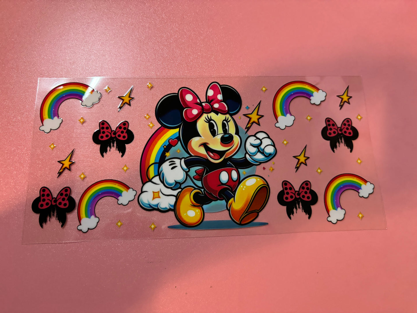 Minnie Mouse rainbow cup wrap