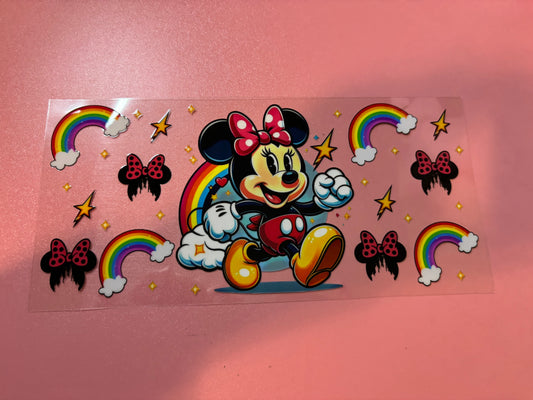 Minnie Mouse rainbow cup wrap