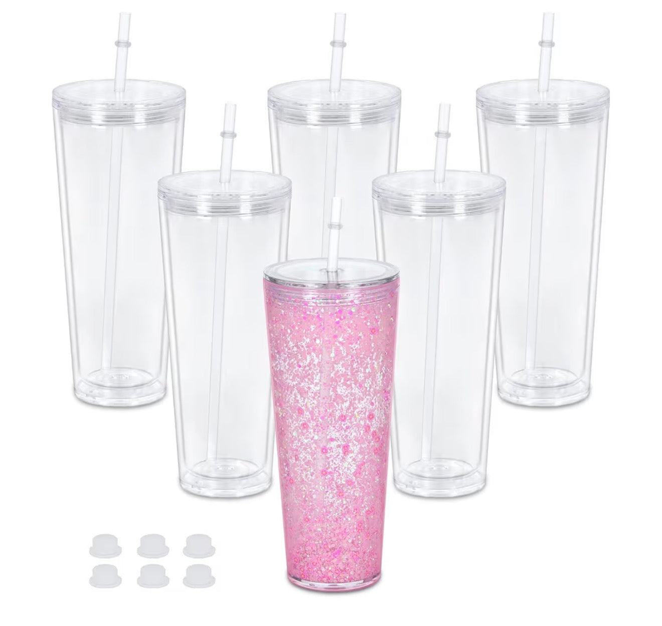 24 Oz Acrylic Snowglobe Tumbler