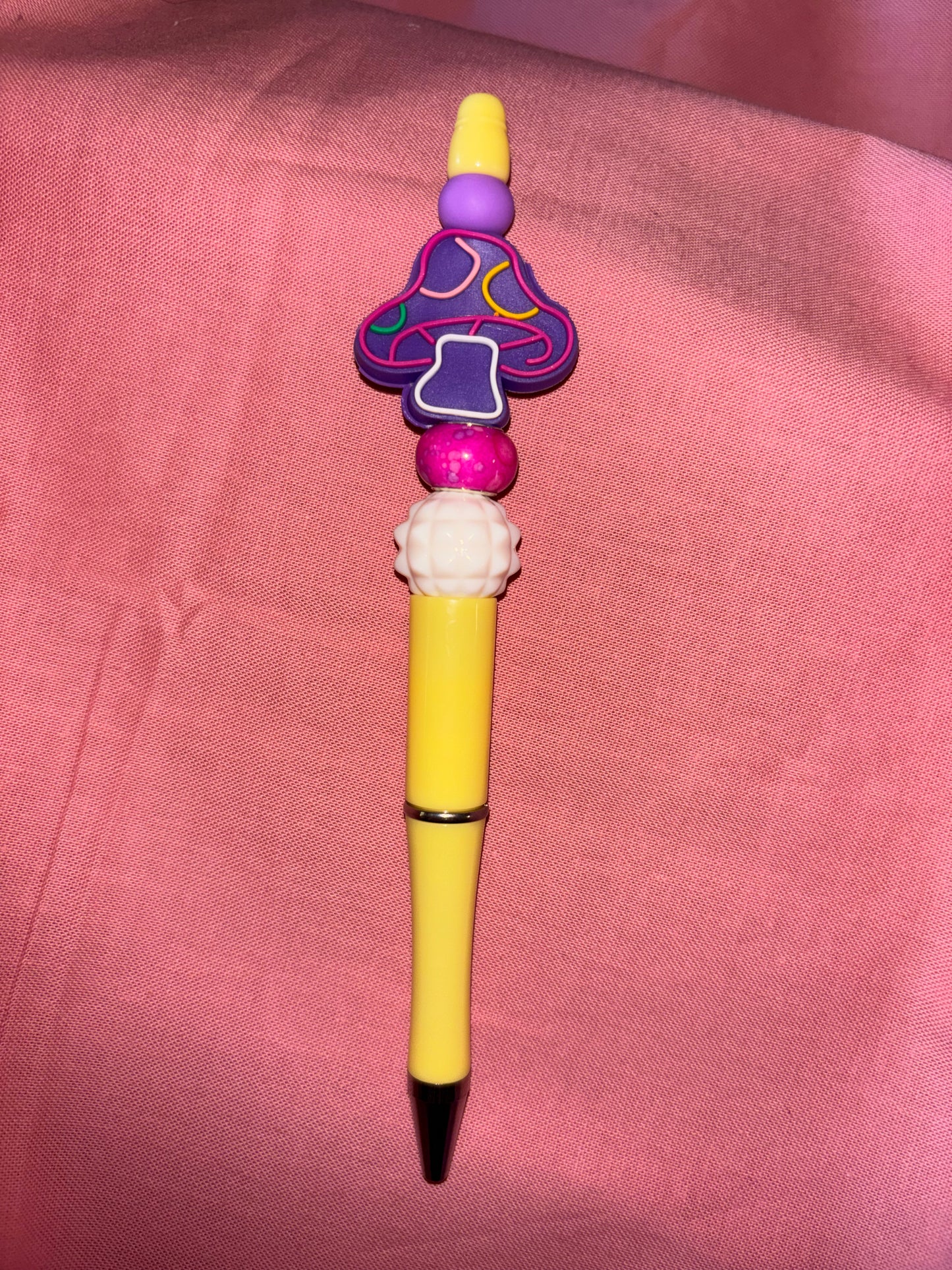 Ready to ship pen-purple mushroom/yellow