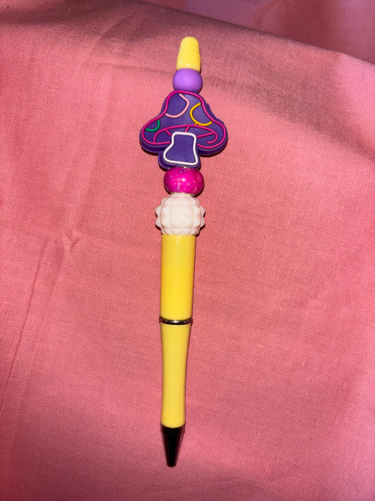 Ready to ship pen-purple mushroom/yellow