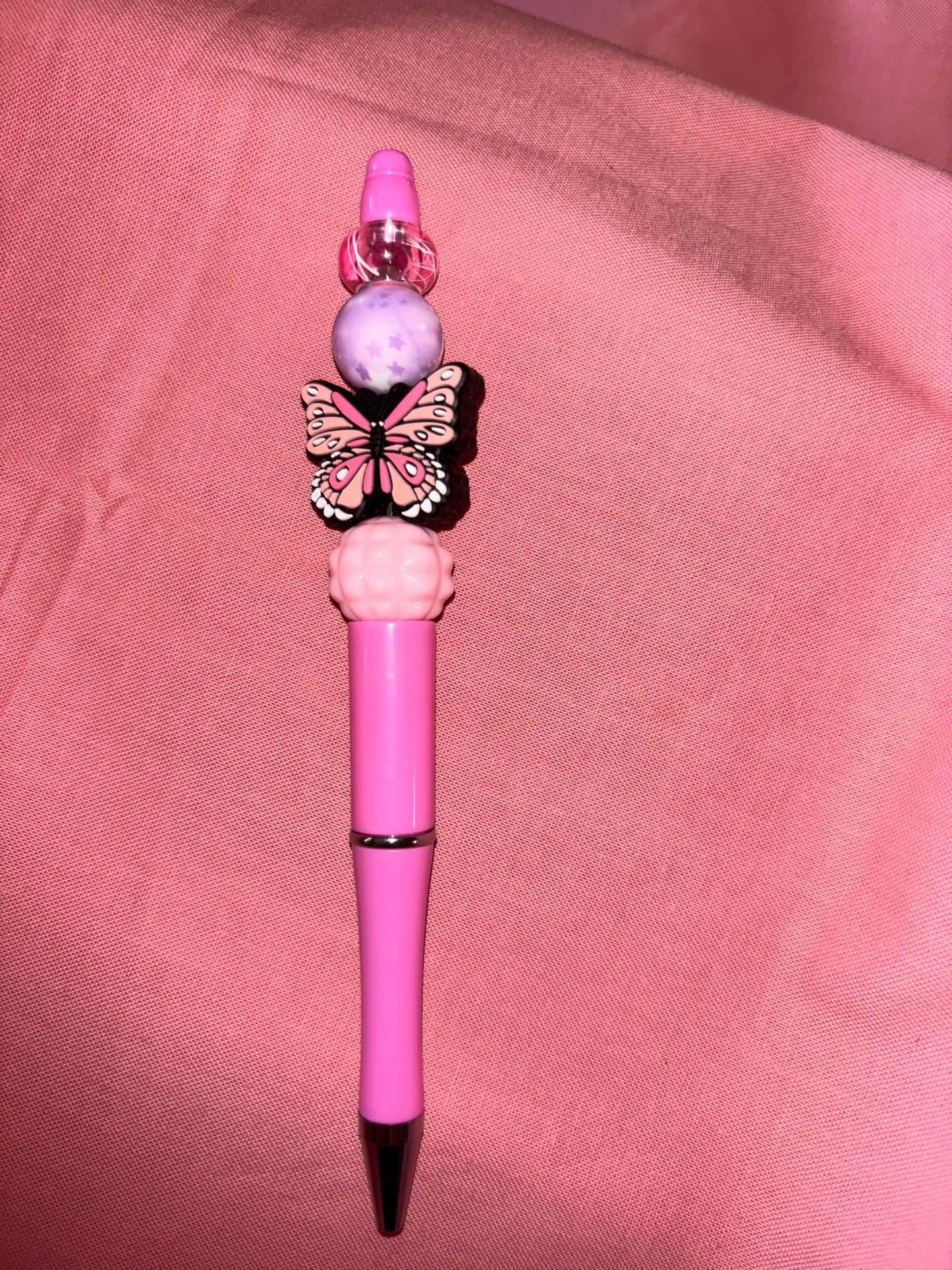 Ready to ship pen-pink butterfly/pink