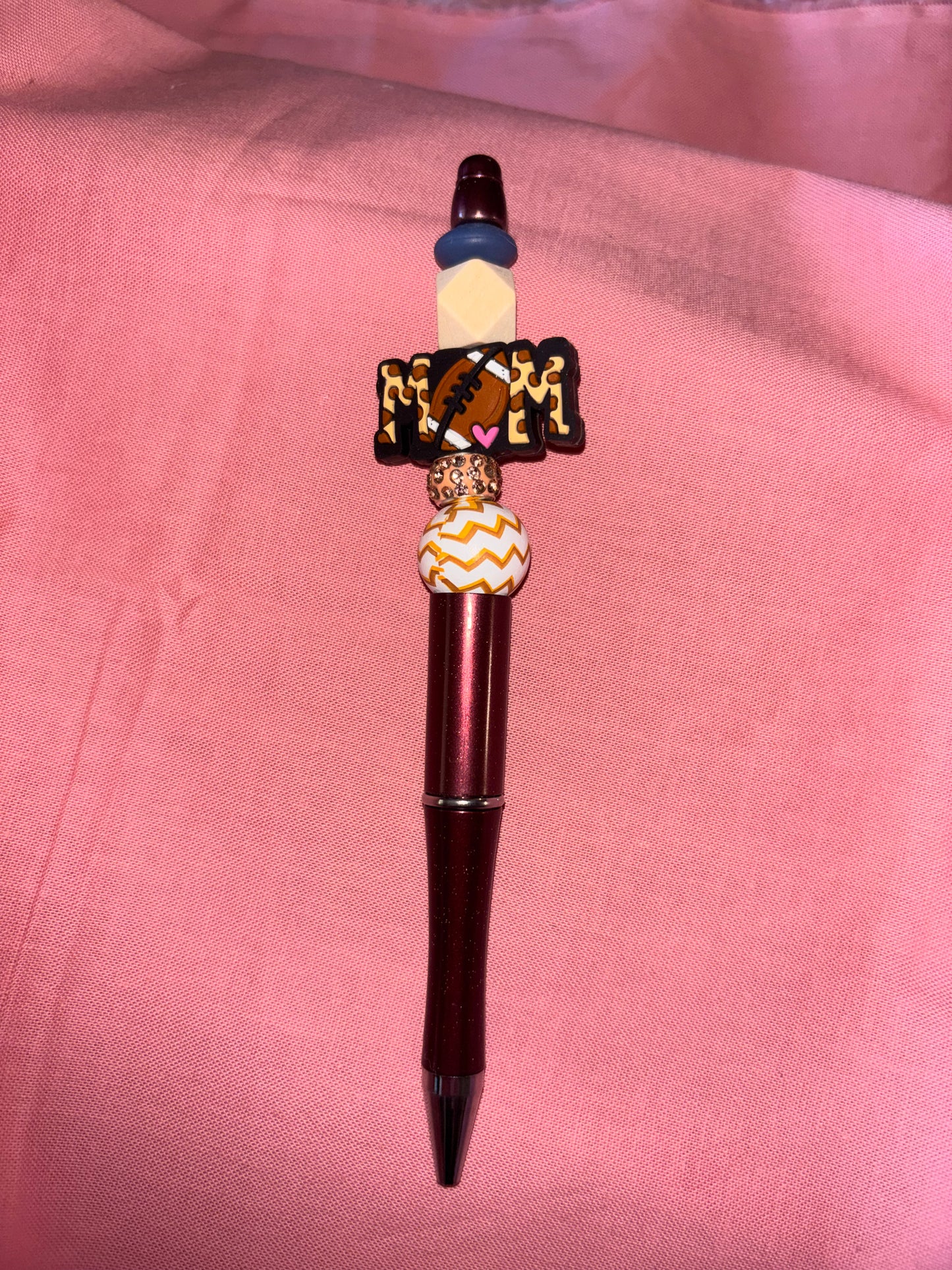 Ready to ship pen-Football mom/burgandy