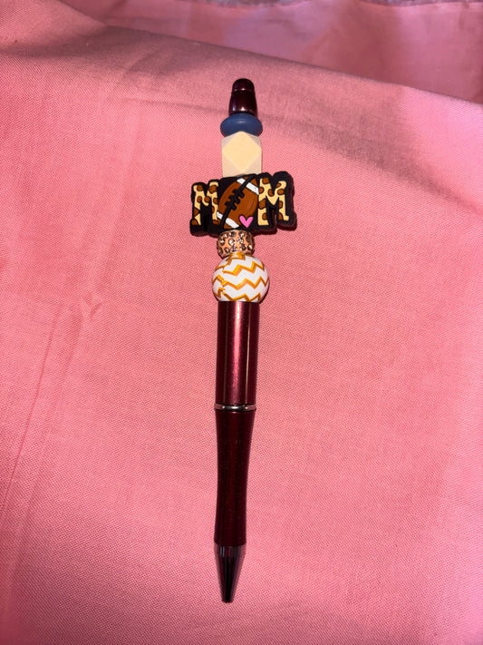 Ready to ship pen-Football mom/burgandy