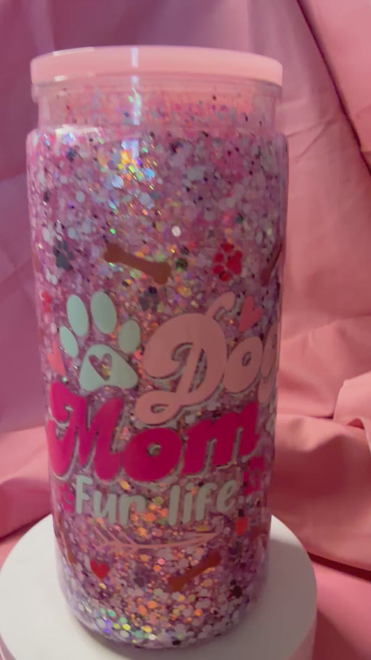 Ready to ship cup-Dog Mom-pink